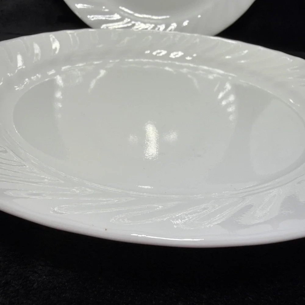Corelle ENHANCEMENTS Winter Frost White Swirl Dinner Plates‎ 10